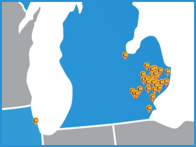 Map of project locations